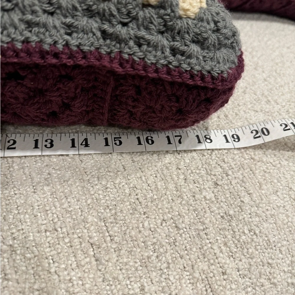 Crochet Covered Decorative Large Square Pillows